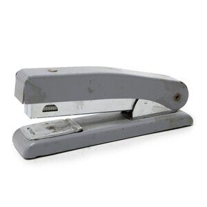 Vintage Rexel Meteor MK2 Steel Desk Stapler Grey Retro England Office MCM